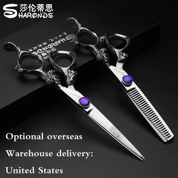 

6 inch hairdresser professional scissors Sharonds Japan 440c barber shop scissors hair scissors overseas warehouse