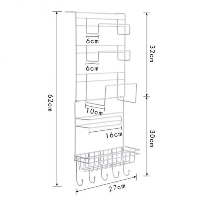5 слоев кухонная вешалка для хранения, железный холодильник, боковая полка, стеллаж, многослойный шкаф, шкаф для хранения, держатели E2S