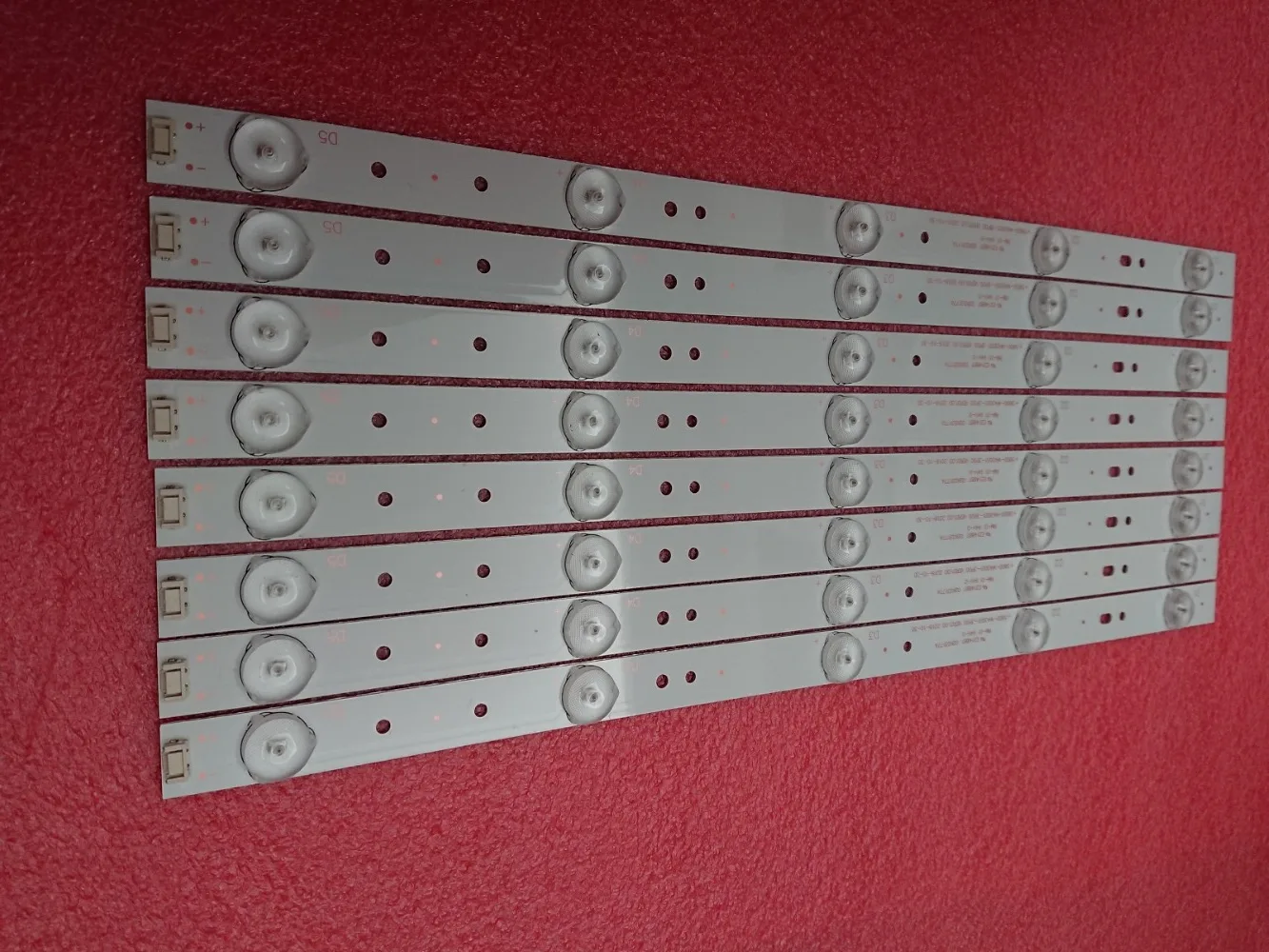 

New 5set=40pcs 5LED 405mm LED strip For Polaroid TQL43F4PR001 43E3500 5800-W43001-3P00 E465853 02K03177A RDL430WY RDL430FY