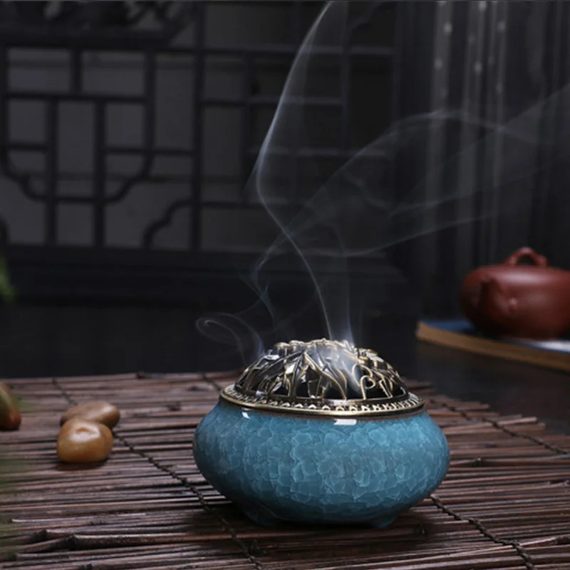 Новое поступление Longquan Celadon буддизм благовония горелка сплава благовония горелка сандалового дерева курильница украшение дома