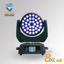 8X Лот Раша Гуанчжоу свет 36 шт.* 15 Вт RGBAW 5в1 зум светодиодный Moving Head мыть с сенсорным экраном ЖК-дисплей, Powercon& DMX IN& OUT