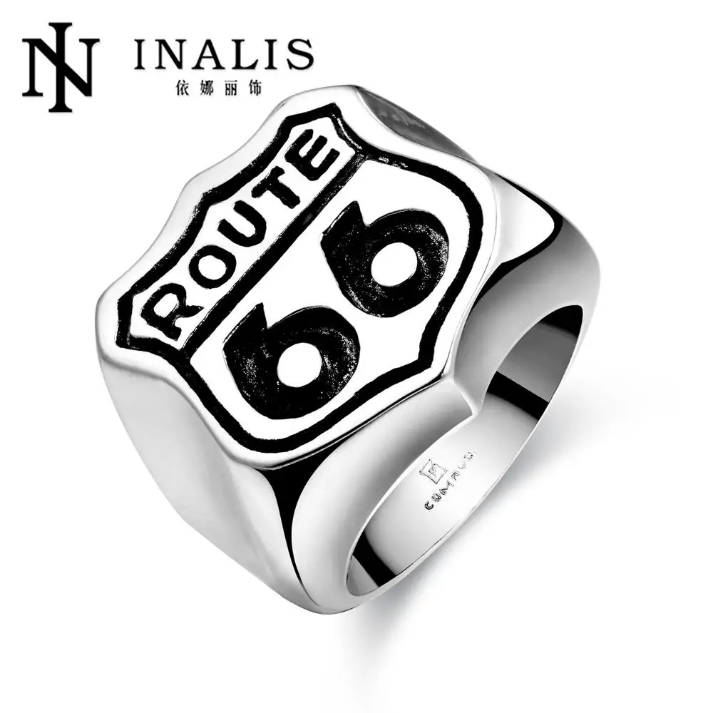 Punk Men Ring Black Titanium Male Ring High Quality