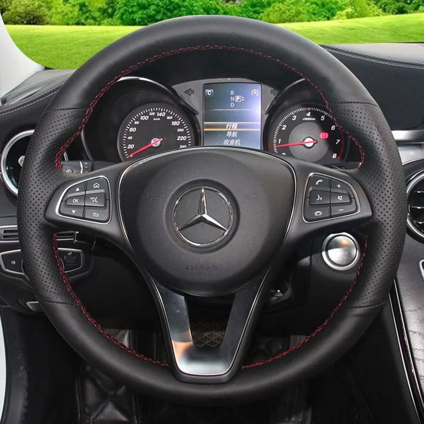 Steering Wheel Covers Case for Benz B200 B/C class 2015 C200 C300 Sport