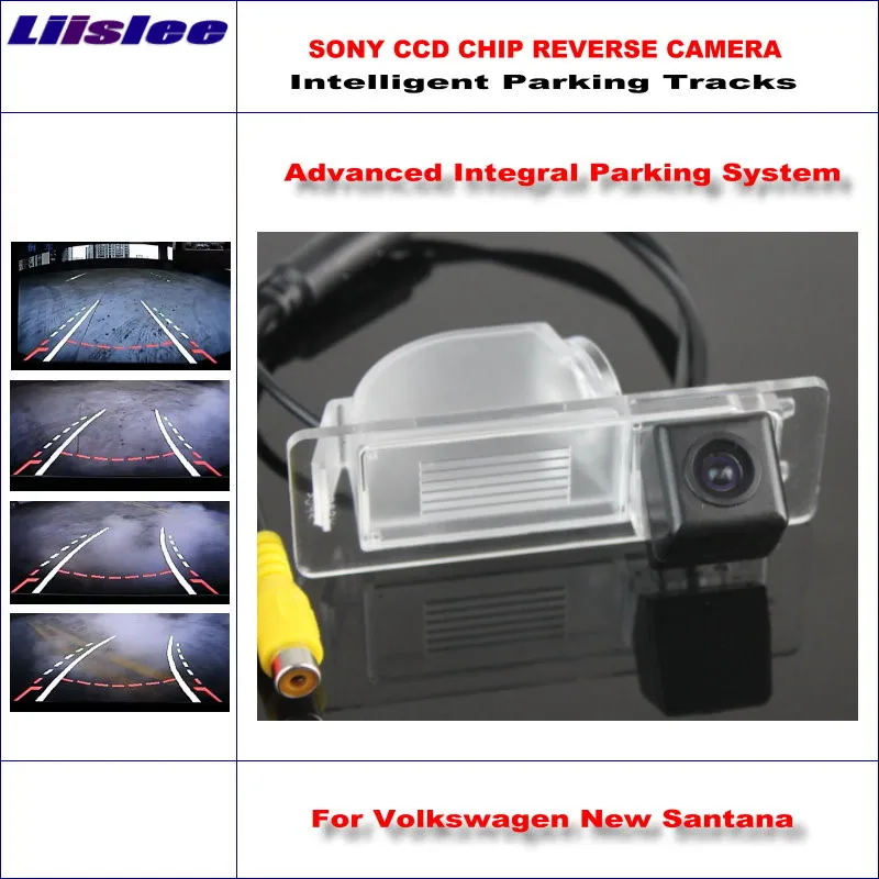 

Liislee HD SONY Car Rear Camera For Volkswagen New Santana 2012~2015 Intelligent Parking Tracks Reverse Backup NTSC RCA AUX