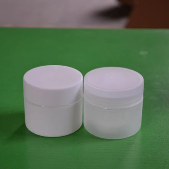 

20pcs 50g Plastic Jars White Clear Empty Cream Pots Refillable Cosmetic Jar Ointment Packing Tin Containers for Makeup Packaging