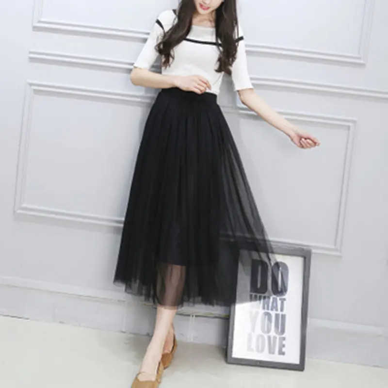 black net skirt outfit
