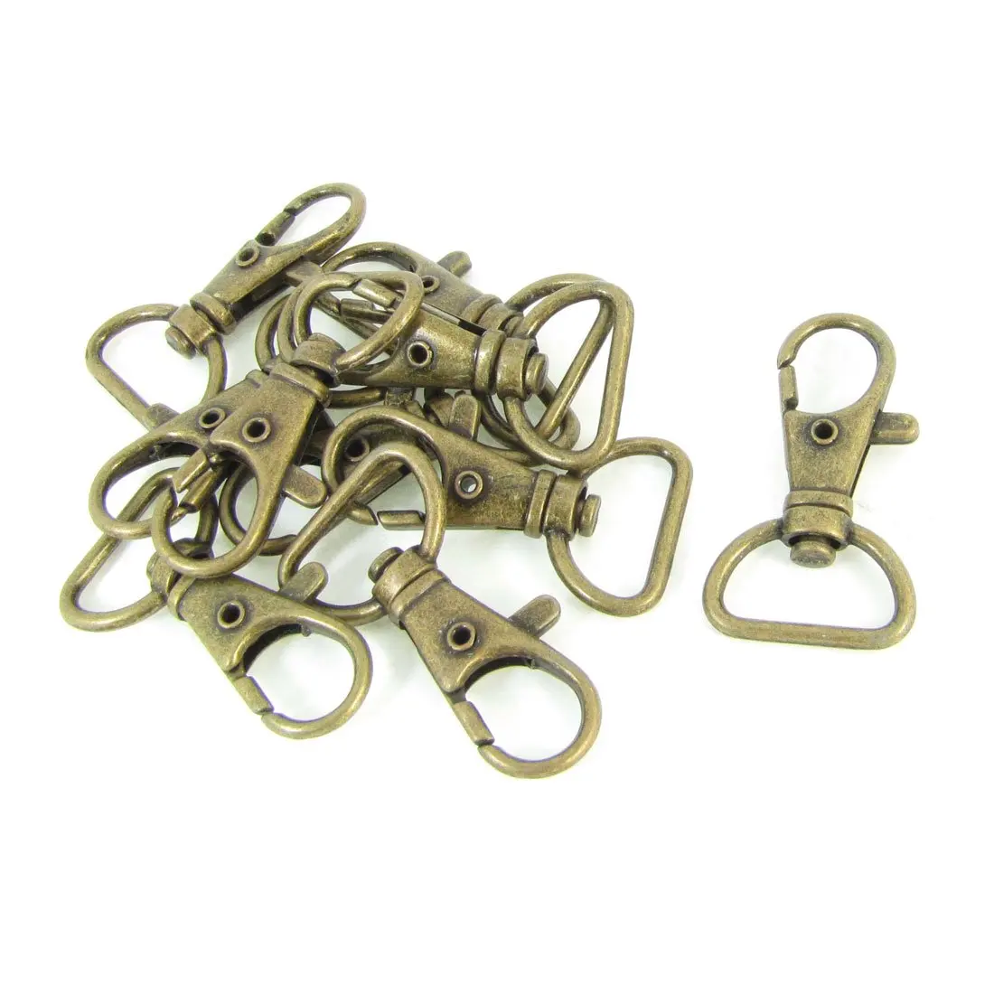 

HEBA Hot Sale Bronze Tone Metal Handbag Strap Ornament Wearing Snap Hook 10 Pcs