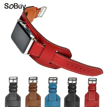 

Lxsmart Genuine Classic leather strap for apple watch band 42mm 38mm bracelet watchband S1 bangle S2 belt strap for iwatch 3/2/1