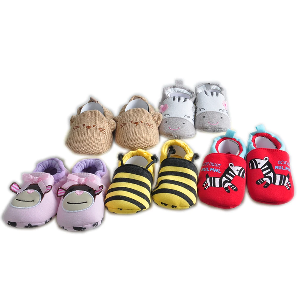 5pairs/lot Newborn Winter Baby First Walkers Toddler Cotton Cartoon Shoes Infant Warm Baby Cute 0-18M Boy Anti-Slip Winter Shoes infant toddler baby boy girl kid soft sole shoes laces up sneaker newborn 0 18m first walkers baby shoes