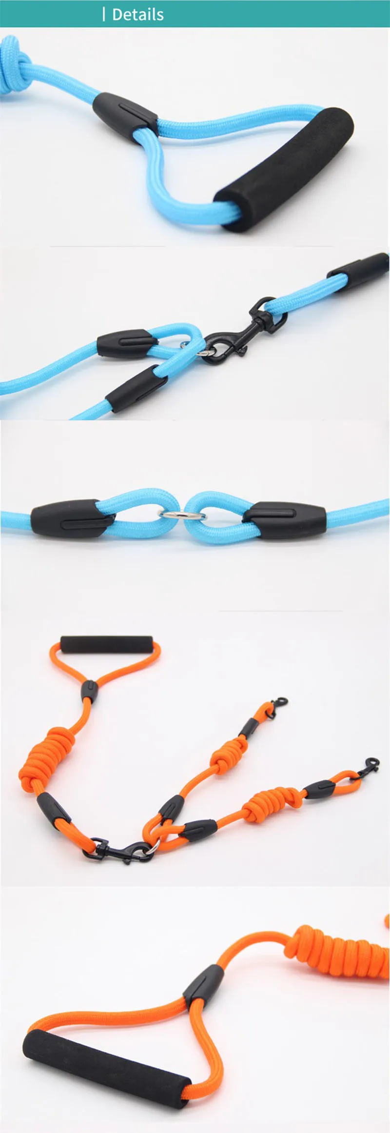 New Nylon Dog Double Leashes Necktie Collar Dogs Safe Accessories Seat Belt For Puppy Harness Dog Training Leashes Pet Supplies7