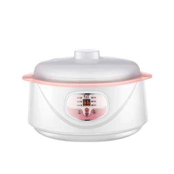

1.8L Ceramic Electric Cooker Fully Automatic Bird's Nest Baby Soup Pot Congee Stew Pot 1-4 People Using Safe Slow Cooker 300W