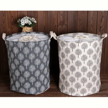 

Zakka Large Sizes Beam Port Linen Storage Basket Laundry Bags Folding Sundries Toy Dirty Clothes Storage Box Organizer
