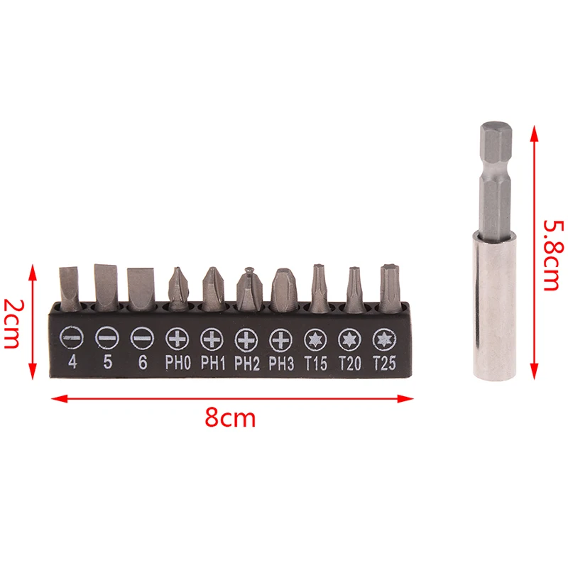 

10pcs/Set Alloy Steel Screwdriver Bits For 1/4 Electric Hand Drill Screwdriver Multifunctionl Versatile Screwdrivers