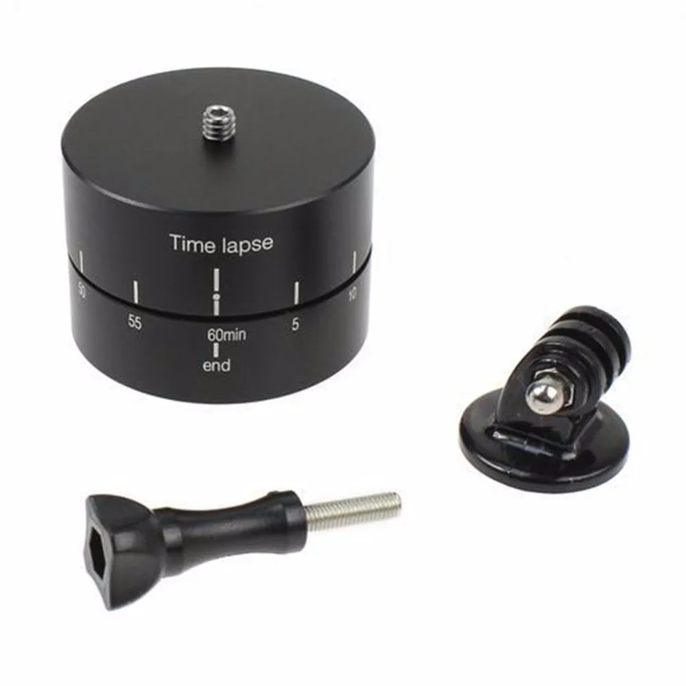 360 Degree Time Lapse Ball Head Panning Rotating Time Lapse Stabilizer Tripod Adapter For GoPro DSLR