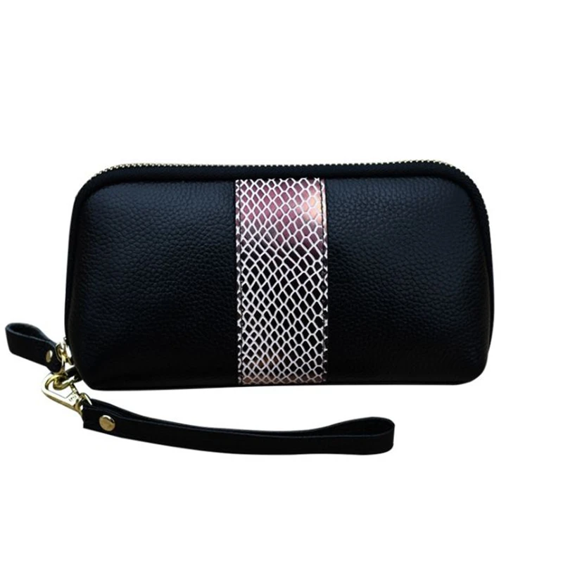 

Fashion Ladies Genuine Leather Wallets Shell Clutch Bag Women Panelled Zipper Coin Purse Phone Pouch ID Bank Card holders Purses