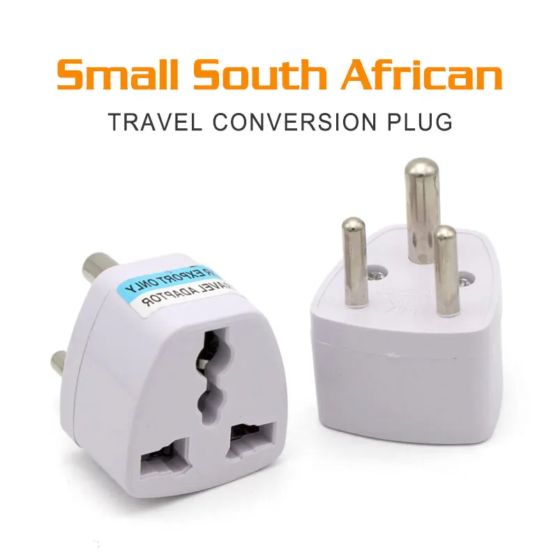 1PC 3 pin Universal UK/US/EU/AU to Small South Africa Plug India Travel Converter Adaptor AC Power Multi Outlet Adapter Socket - Цвет: Серый