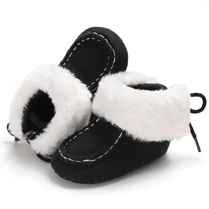 

2018 Newborn Baby Girls Boys Snow Boots Winter Warm Boots Infant Soft Bottom Shoes Baby Furry Warm Boots 0-18M