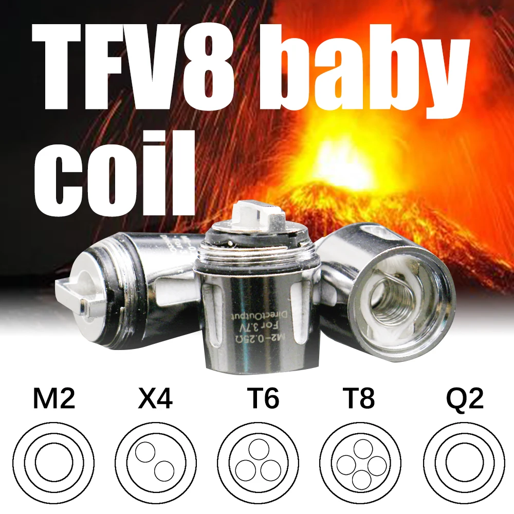 

Original vapesoon Replacement Coil Head For TFV8 BABY TANK TFV8 BABY Q2 X4 T8 T6 M2 Coil Head / only one piece