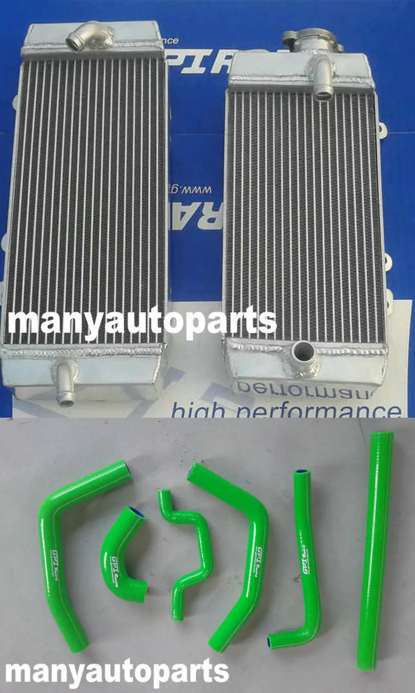 R&l Aluminum Radiator &green Hose For Kawasaki Kxf250 Kx 250f Kx250f 09