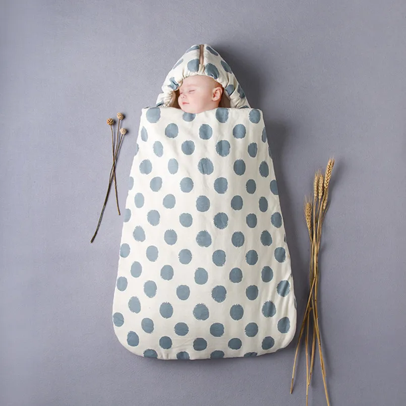 

Baby Sleeping Bags Winter Cotton Wave Point Newborn Envelope Style Thicken Warm Anti-kick Quilt Windproof Stroller Sleeping Bag