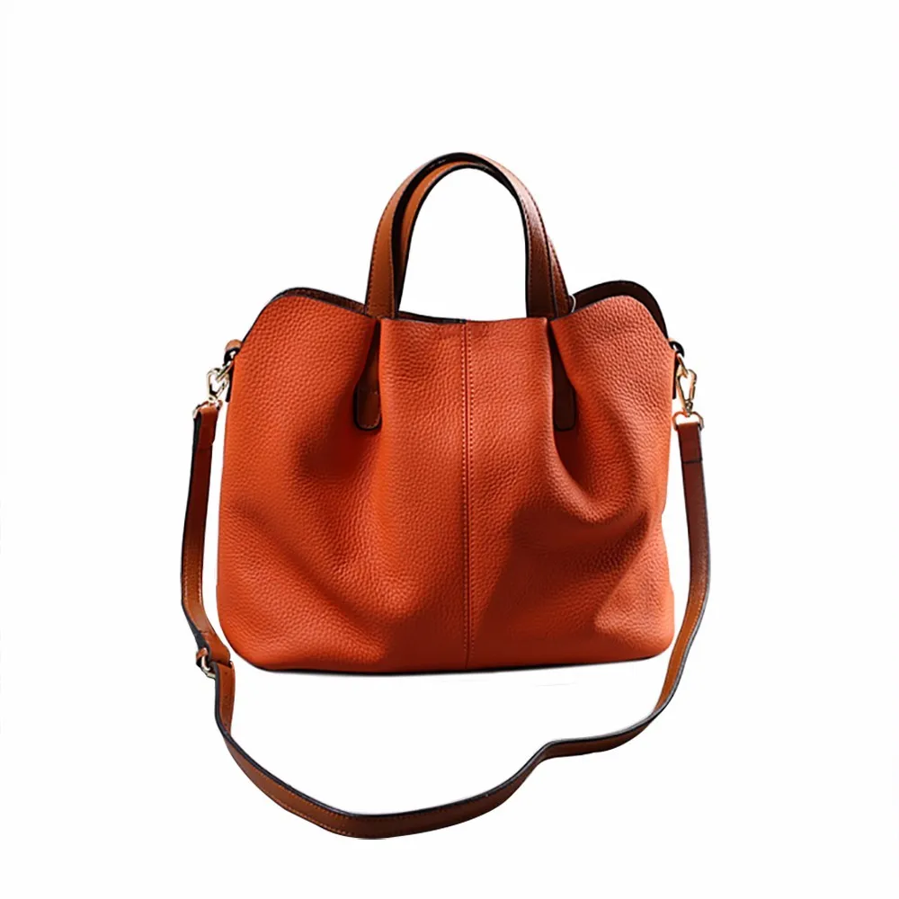 

Fashion fold leather handbag shoulder bag Mobile Messenger bag Large capacity Chain bucket Handbags Quality PU leather Totes Bag