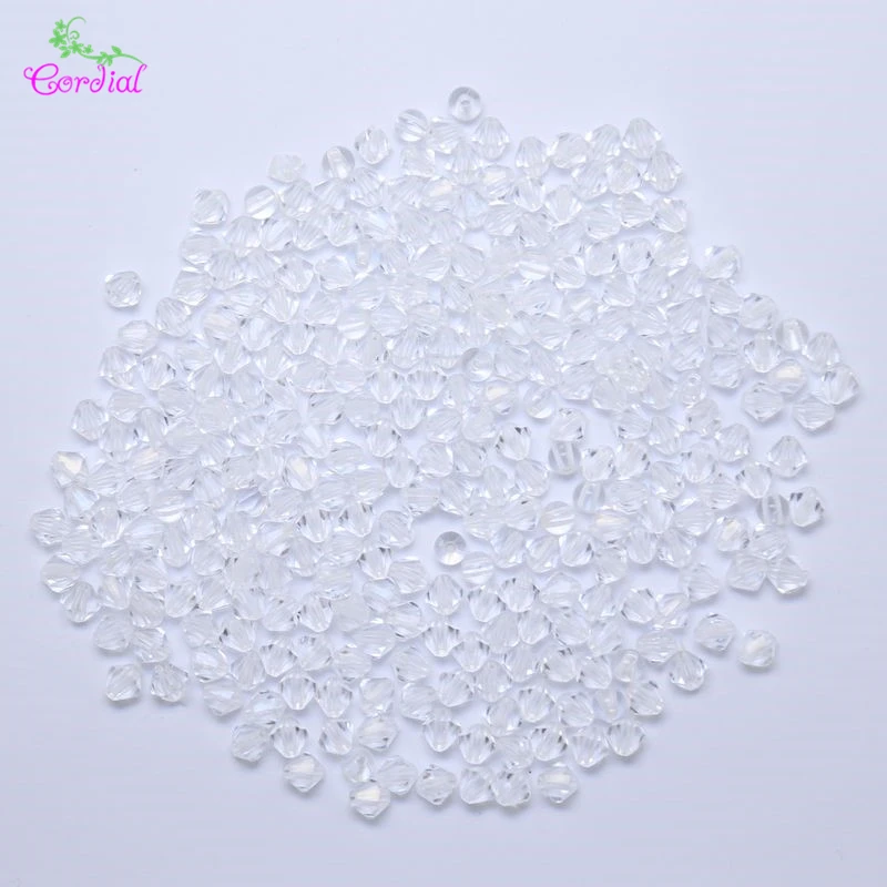 High Quality Cheap Wholesale 6mm 1000Pcs Smooth Bicon Plastic Clear