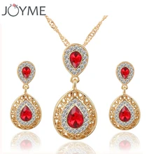 Женские хрустальные золотые Ювелирные наборы ожерелье-клевер серьги набор ювелирных украшений для невесты Свадебные аксессуары