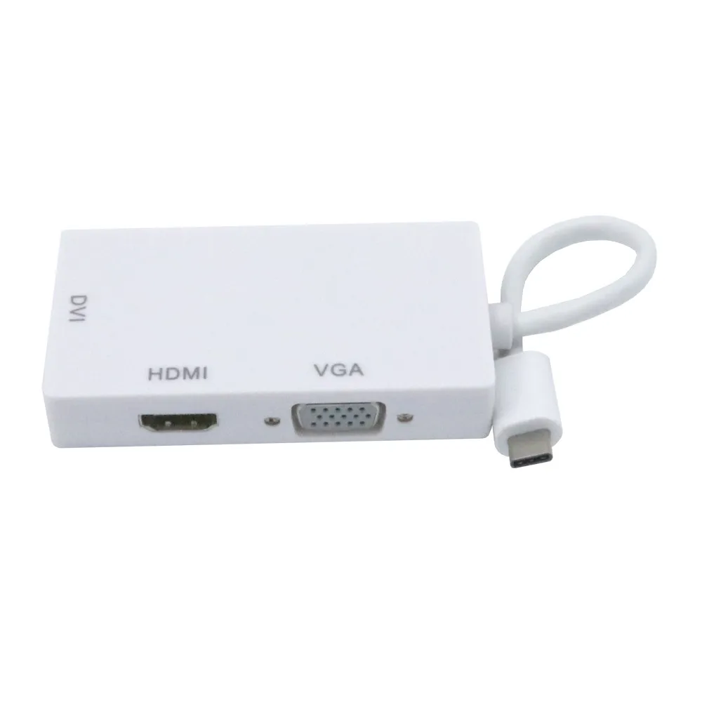 3 in1 Тип USB C мужчин HDMI зарядки конвертер USB 3.1 Тип-C VGA, HDMI, dvi au17 Drop доставка