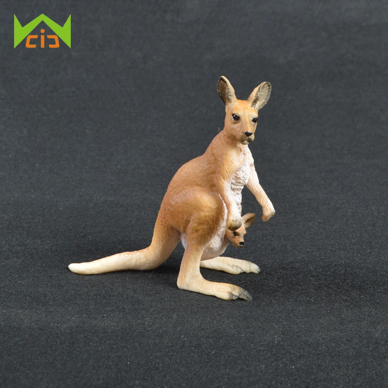 

WCIC Home Decor Mini Christmas Miniature Bonsai Garden Terrarium Ornament Carton Kangaroo Model Decorative Cute Figure Crafts