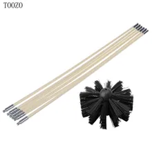 Нейлоновая Щетка с 6 шт. ложки с длинной ручкой, гибкая труба из ПВХ, стержни для дымохода чайник дом очиститель, инструмент для очистки комплект