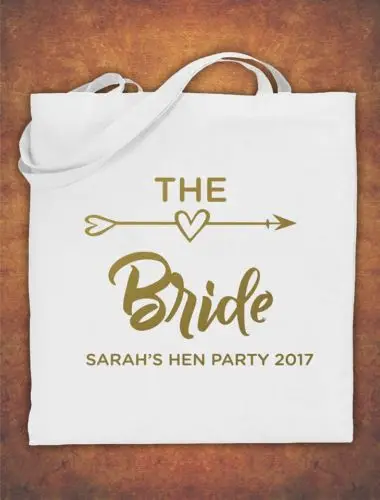 Wedding Role Favour Tote Bag Heart Shape Gift Hen Do Party Bride Tribe Team