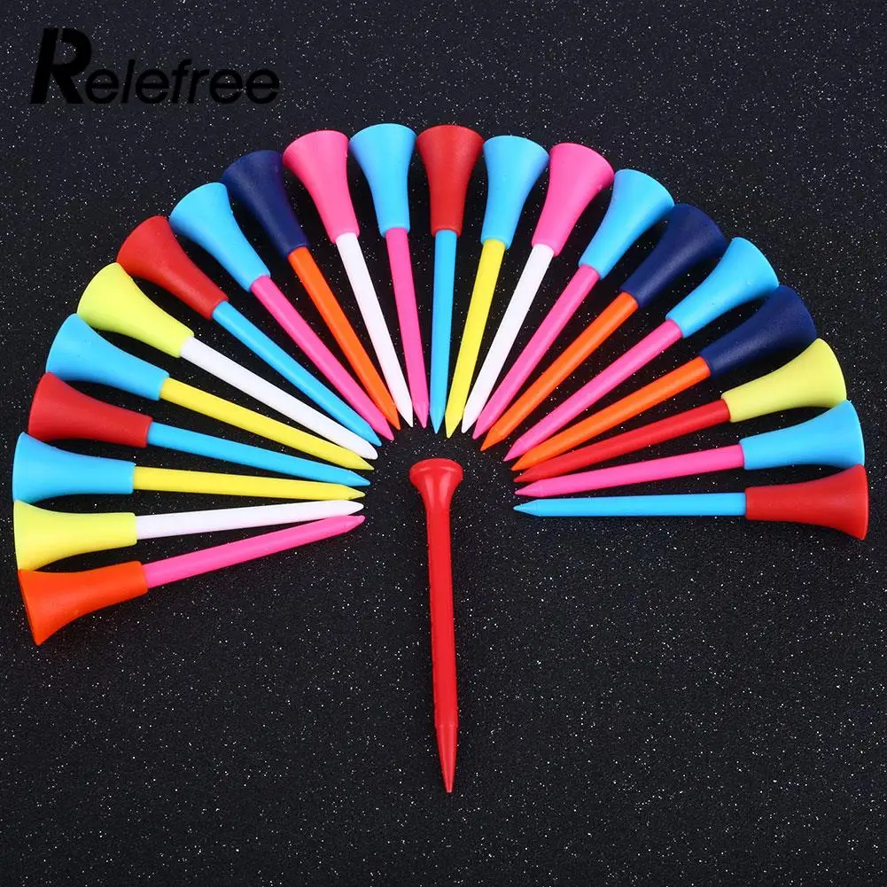 Sports 50pcs Topped Rubber Golf Tees Driving Range Mat Tees Holders For
