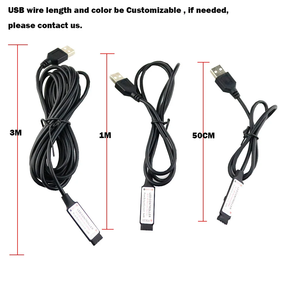 0,5 м 1 м 3 м 5 в светодиодный контроллер USB RGB 17key 12A RF беспроводной мини пульт дистанционного управления для rgb SMD 3528 5050 светодиодный ленточный осветительный прибор