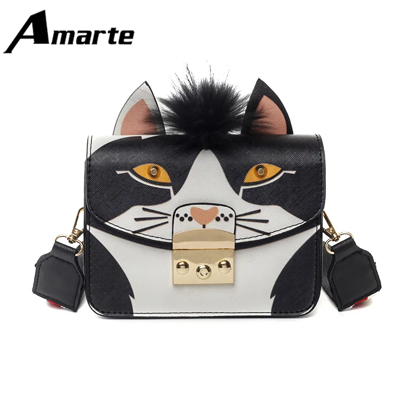 Crossbody Bags for Women Fashion Wide Shoulder Strap Fur Ball Decoration Ladies Bag Casual Shoulder Messenger PU Leather Bags