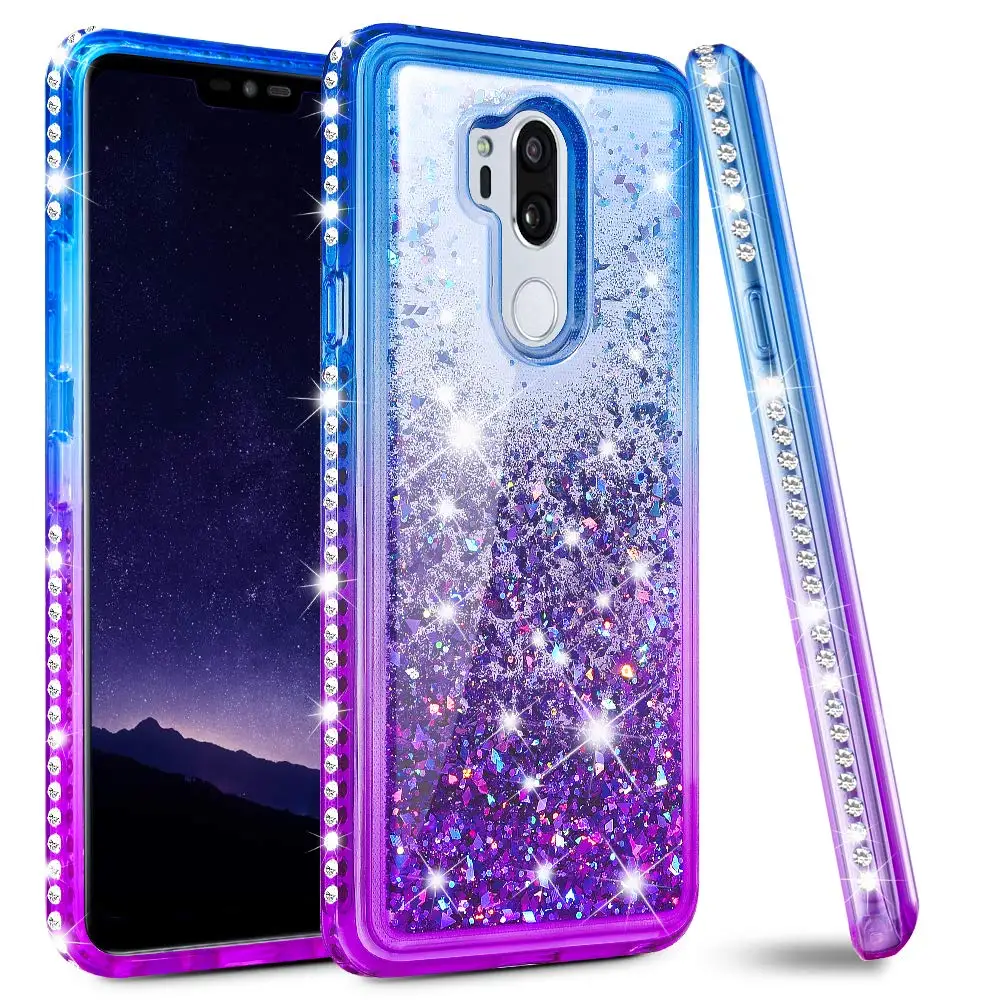 Чехол для LG V40 G7 ThinQ мягкий чехол с блестящим градиентом и зыбучим песком Stylo 4 Q Stylus