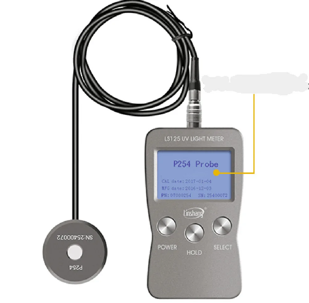 

Ultraviolet light Meter UV Intensity Meter Probe Germicidal Lamp Intensity Detection Short Wave Sterilization LS125+P254