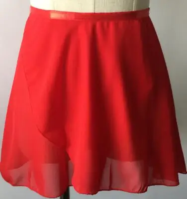Балетная юбка для танцев; Новинка г.; летний детский однотонный шифоновый тренировочный костюм; балетное платье-пачка для девочек - Цвет: Красный