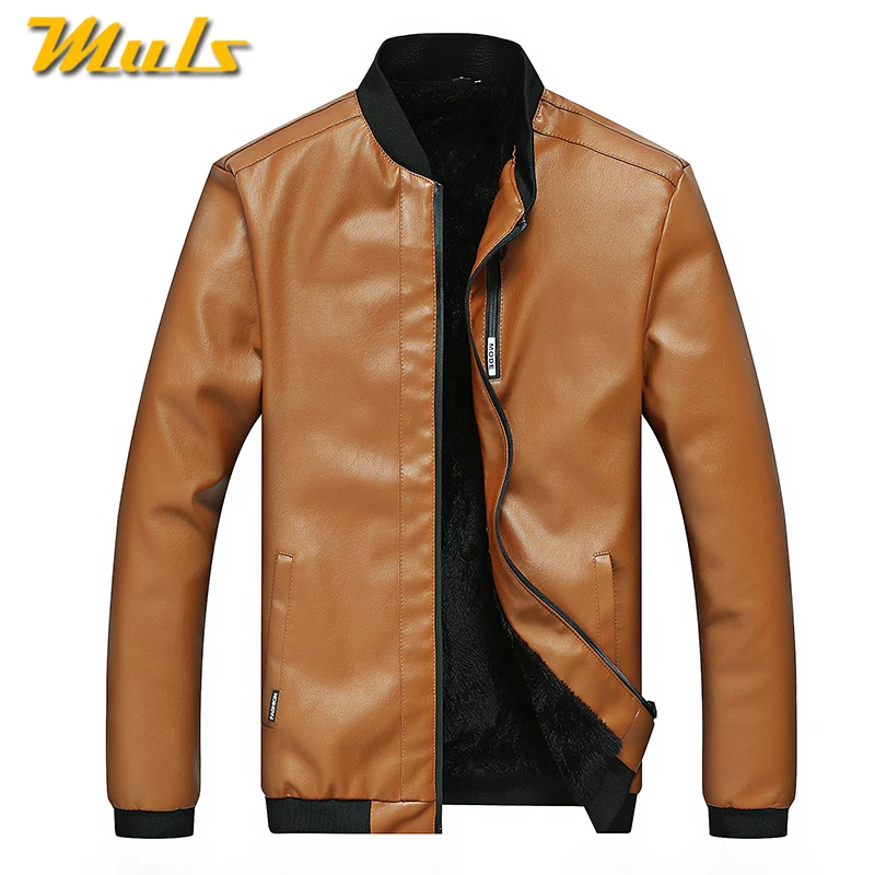 Leather Jackets Mens Winter Autumn Male Motorcycle Leather Jacket High Quality PU Spring Coats Man Black Blue Brown Red 2018 4XL