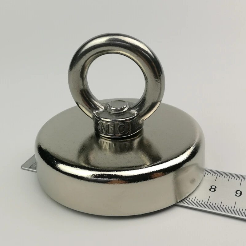 1PC 300KG Pull force Neodymium Recovery Fishing With eye bolt Searching Salvage