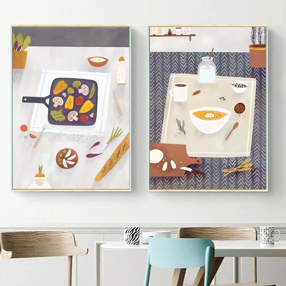 Cooking-Cate-Nordic-Posters-And-Prints-Wall-Art-Canvas-Painting-Scandinavian-Wall-Pictures-For-Kitchen-Dining (1)