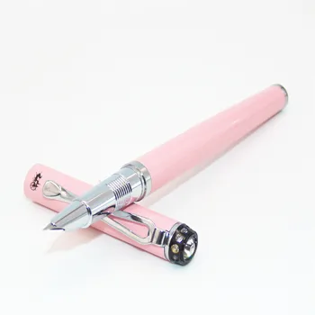 

JINHAO 301 Pink Grand Diamond hat Student signature fine nib fountain pen New