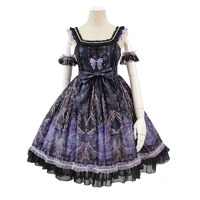 

Original Japanese Lolita Cosplay Princess Dress Sweet Gorgeous Elegant Ballet Strap Dress