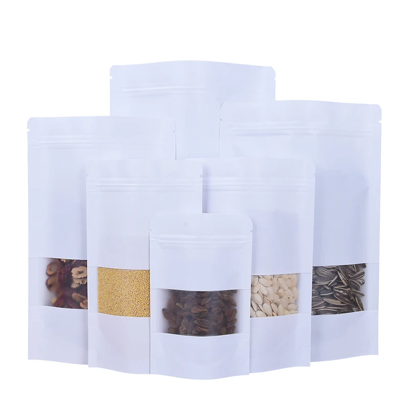 

18x26cm Stand up Kraft paper Zip Lock bags,Reclosable Doypack pouches,Zipper Grip seal Packaging bag for tea,food packaging bags