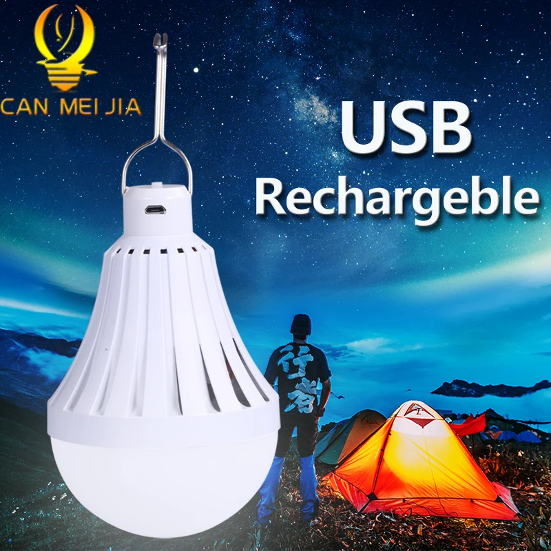 USB Rechageable светодиодный лампочка 12 W 20 W 30 W переносные аварийные фонари Лампа освещения для наружного дома Кемпинг Рыбалка барбекю для сада