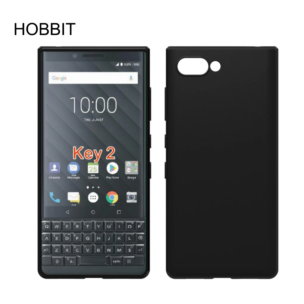 

For Blackberry Key2 key 2 BBF100 Matte Black Case Soft TPU Silicone Back Case Black Matte Shoroof Back Cover for Keytwo
