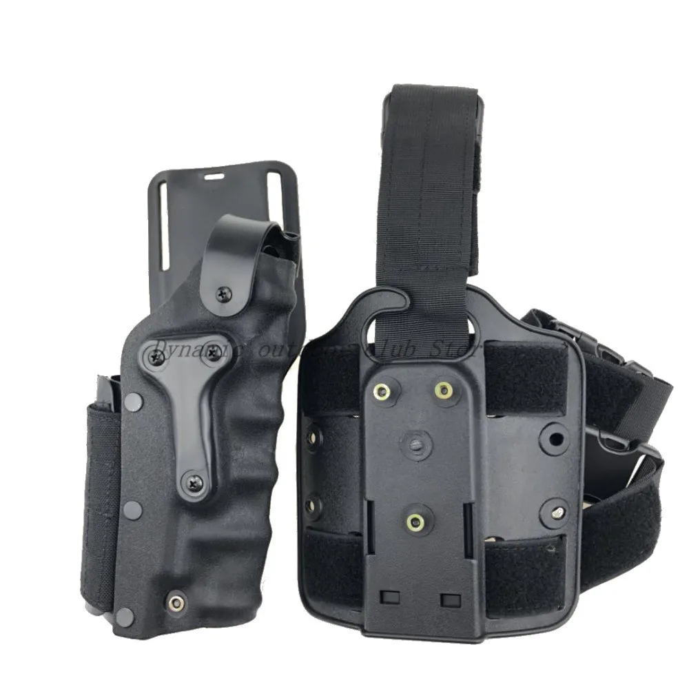 

Tactical Gun Holster Set w/ leg Platform Hunting Right Left Hand Use Drop Leg Hoster for GL 17 19 / 1911 / M92 M9/P226