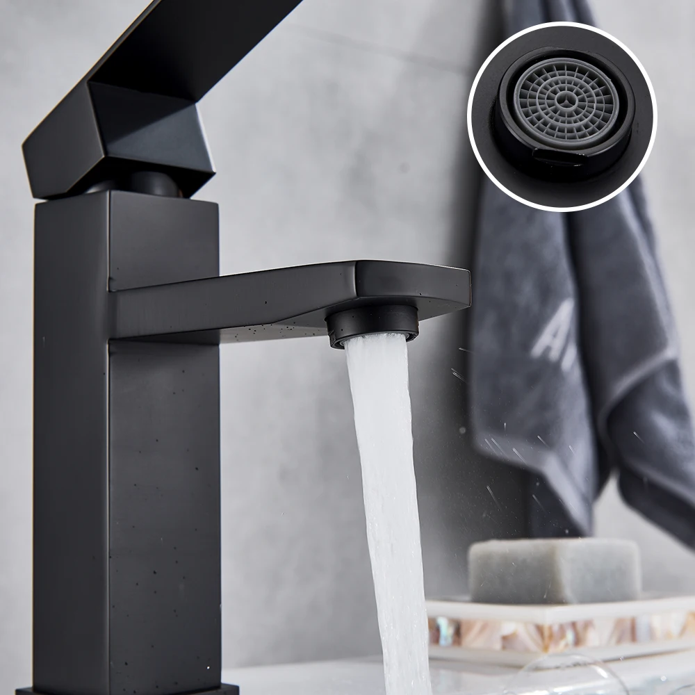 Uythner Basin Faucets Deck Mounted Bathroom Faucet Single handle Sink Mixer Hot And Cold Water Crane Tap Vanity Faucet Mixer basin faucet bathroom faucet