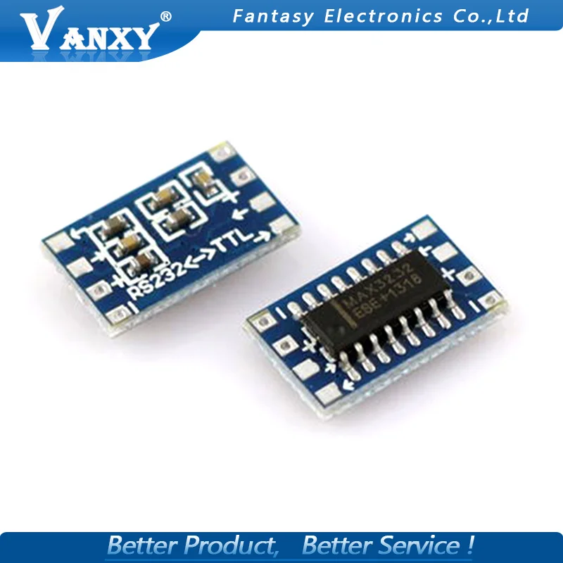 

10pcs Mini RS232 MAX3232 Level to TTL Level Board 115200bps Converter Adaptor Module new