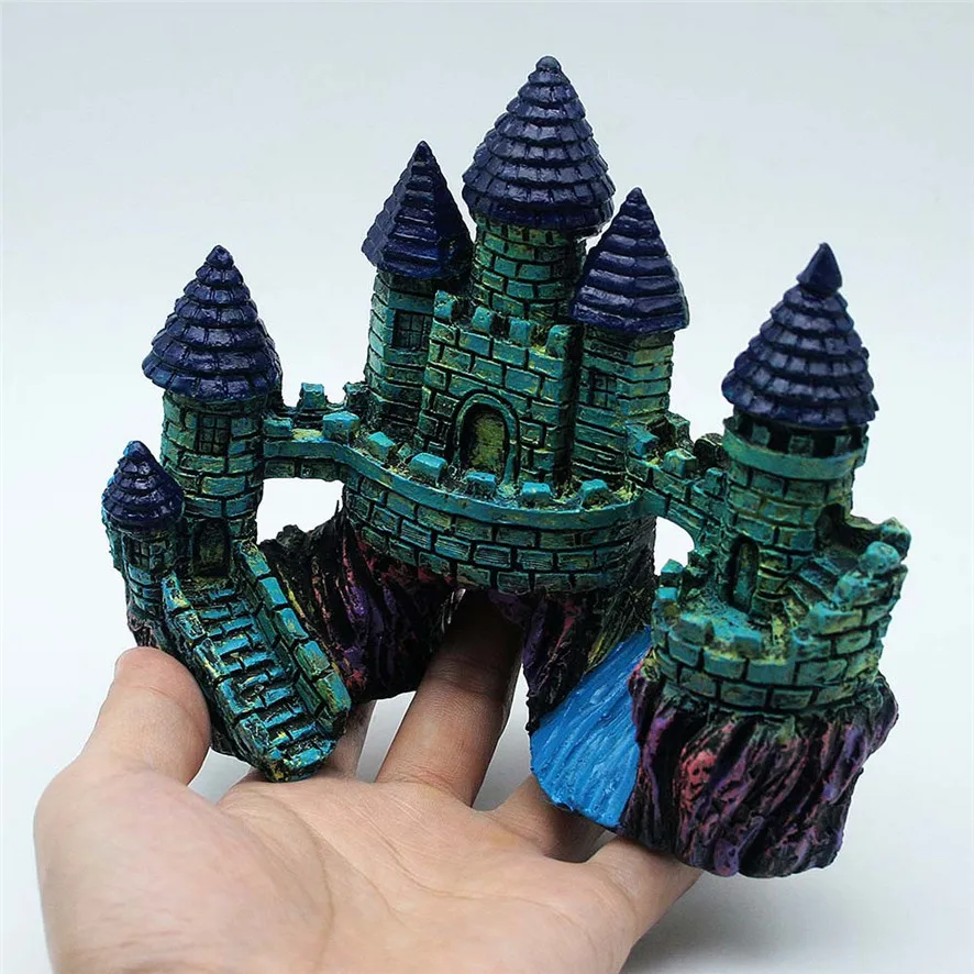 Милые Мультяшные полимерные замки для аквариума украшение "замок" аквариум башня домашний декор покупка искусство Прямая
