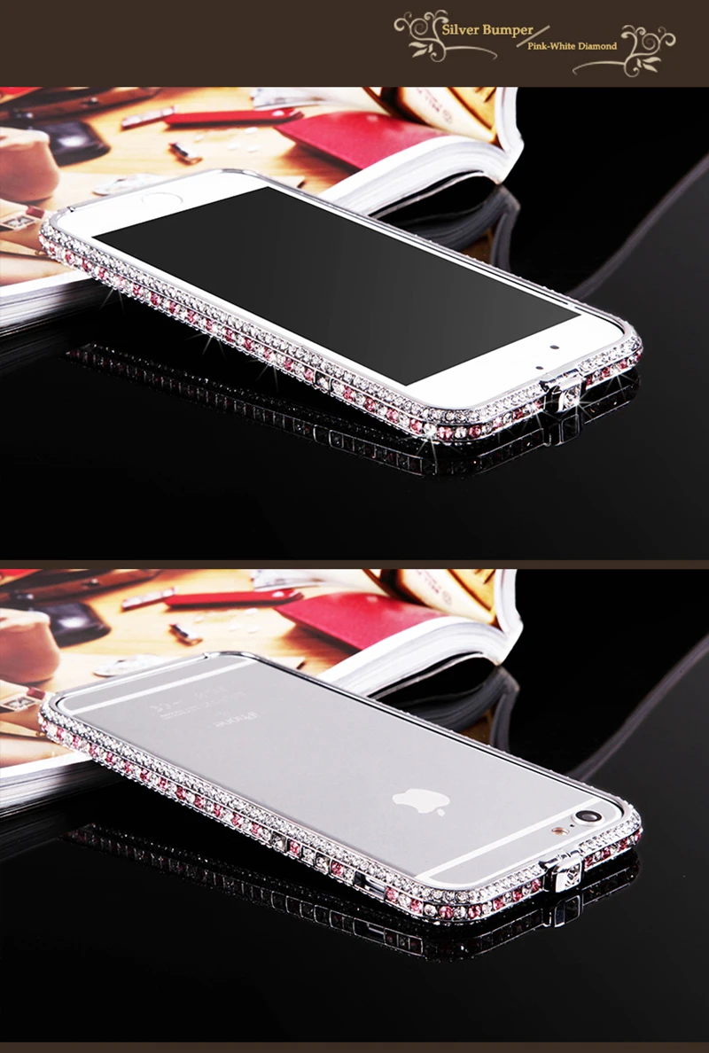 Шикарный чехол-бампер с алмазами чехол для iPhone 6, 6 S, 7, 8 Plus, роскошный блестящий сверкающий стразы, Алюминиевый металлический каркас, чехол для телефона s